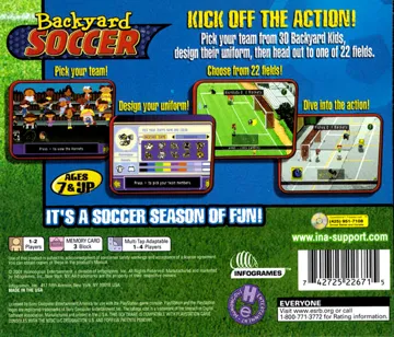 Backyard Soccer (US) box cover back